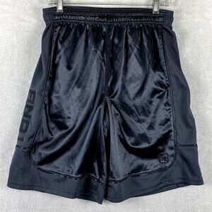 VTG AND1 Basketball Dazzle Shorts Mens S Navy Shiny Silky Mesh Gym Y2K 90s